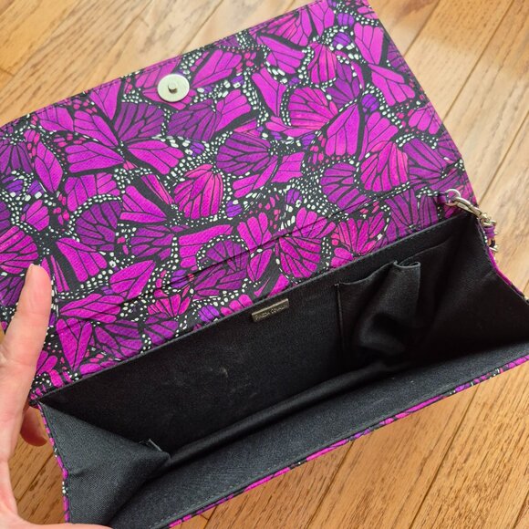 Pineda Covalin Monarch Butterfly Clutch Bag with Removeable Wrist Chain - Picture 5 of 13